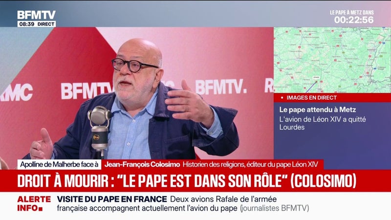 Aide à mourir: "Le pape est dans son rôle", estime Jean-François Colosimo, historien des religions