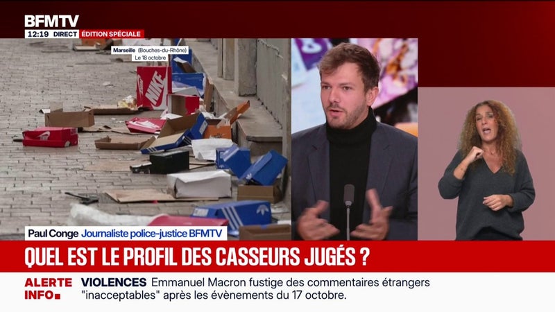 17 octobre: le profil des émeutiers jugés en comparution immédiate