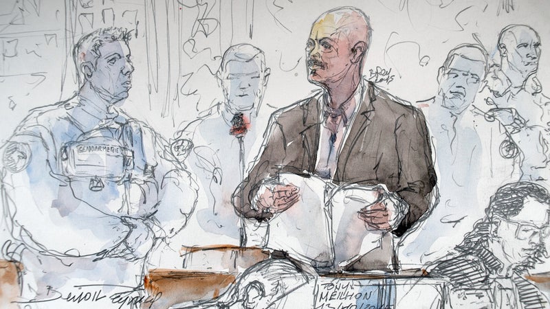 Tony Meilhon attendant le début de son procès en appel, le 13 octobre 2015.