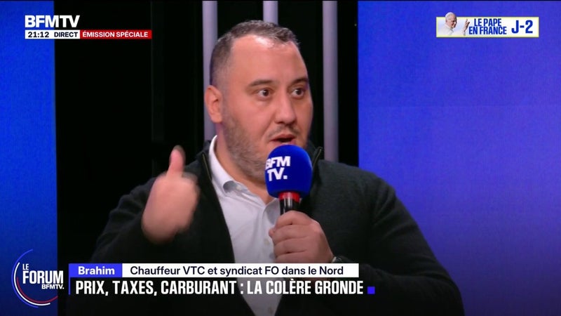 FORUM BFMTV - Aides du gouvernement: pour Brahim, chauffeur VTC et syndicat FO dans le Nord, "ça ne suffit pas"