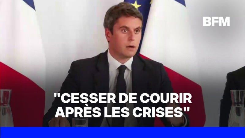 Gabriel Attal s'exprime sur les crises énergétiques et budgétaires