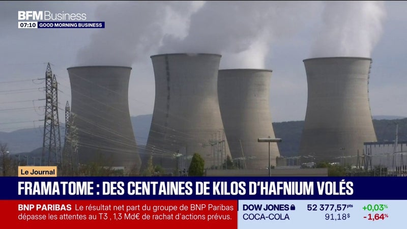 Des centaines de kilos d'hafnium volés chez Framatome