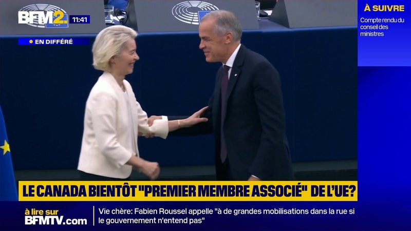 Ursula von der Leyen souhaite que le Canada "devienne le premier membre associé de l'Union européenne"