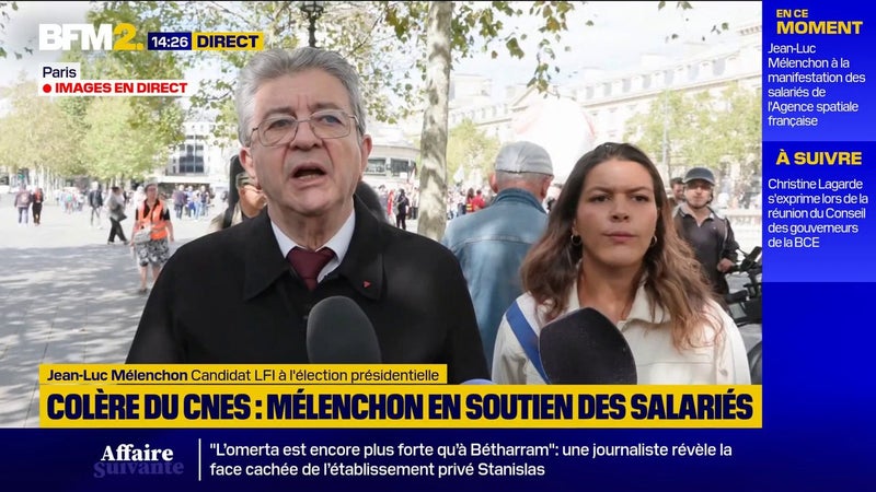 Espace: "Le pays qui sait le plus faire en Europe, c'est nous", se félicite Jean-Luc Mélenchon