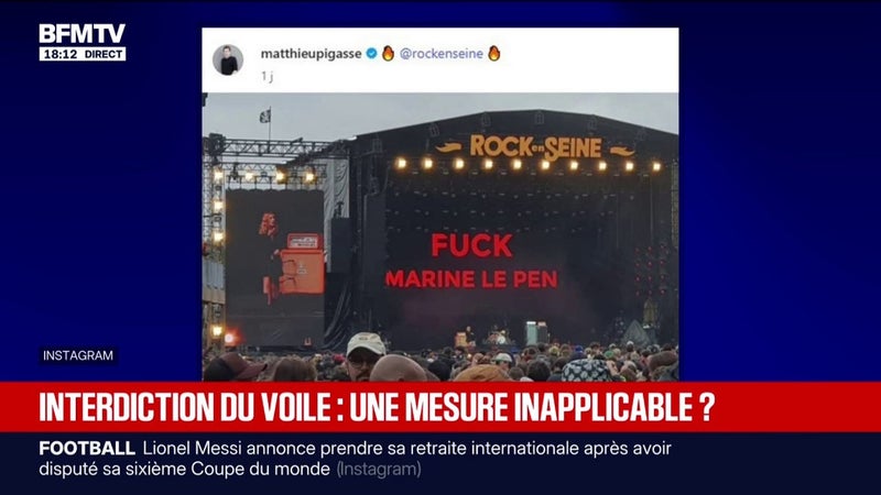 "Fuck Marine Le Pen" affiché lors d'un concert et partagé par Matthieu Pigasse: "C'est de la vulgarité la plus insigne", dénonce Sébastien Chenu, vice-président du RN