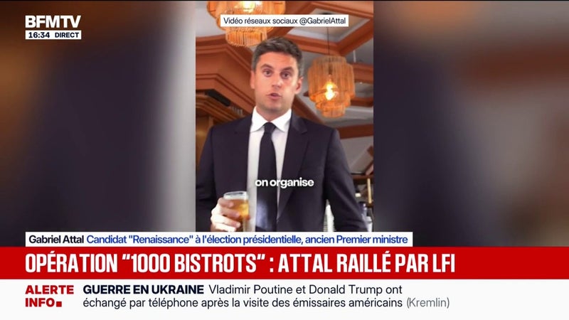 Opération "1.000 bistrots": Gabriel Attal raillé sur les réseaux sociaux