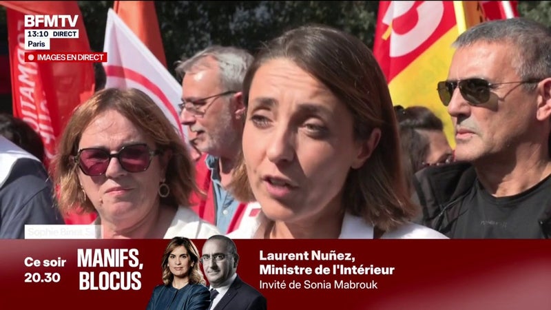 Mobilisation à Paris: Sophie Binet donne 48 heures au gouvernement pour "revoir son budget"