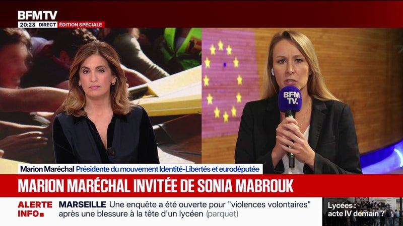 Prise de parole de Sébastien Lecornu: "J'aurais attendu un discours de vérité à l'égard des lycéens", affirme Marion Maréchal, eurodéputée CRE