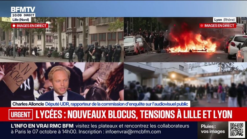 Débordements lors de blocages de lycées: "La responsabilité de La France insoumise est indéniable", estime Charles Alloncle, député UDR