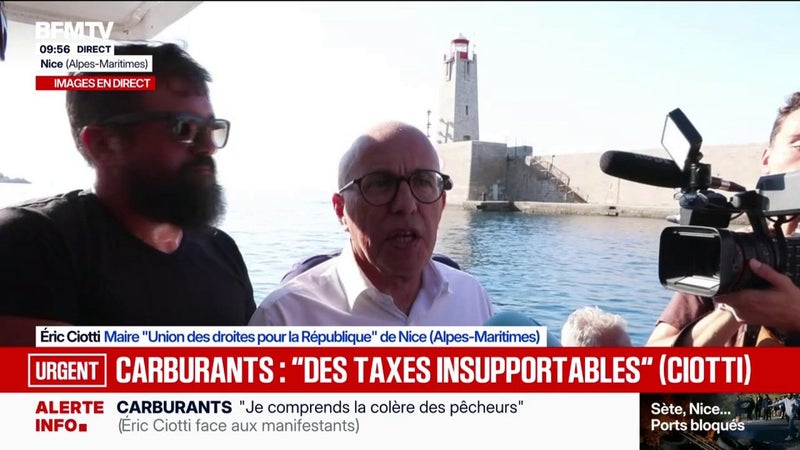 Prix des carburants: Éric Ciotti, maire UDR de Nice, dénonce des taxes "insupportables"