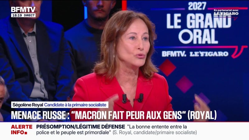 Guerre en Ukraine: “Le président [français] doit se mettre au service de l’Ukraine en disant nous voulons vous aider à avoir une paix juste et durable”, déclare Ségolène Royal, candidate à la primaire socialiste