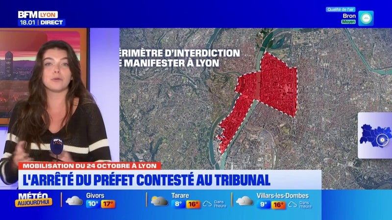 Interdiction partielle de manifester le 24 octobre à Lyon : l'arrêté du préfet contesté au tribunal