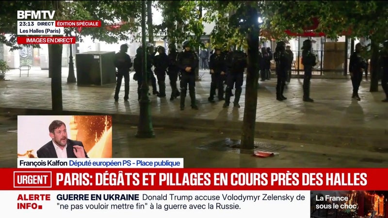 Rassemblement à Paris: "Ce soir, la situation est hors de contrôle", observe François Kalfon, député européen PS-Place publique