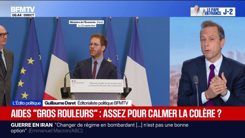 L'ÉDITO POLITIQUE DE GUILLAUME DARET - Aides "gros rouleurs": "Le gouvernement est coincé"