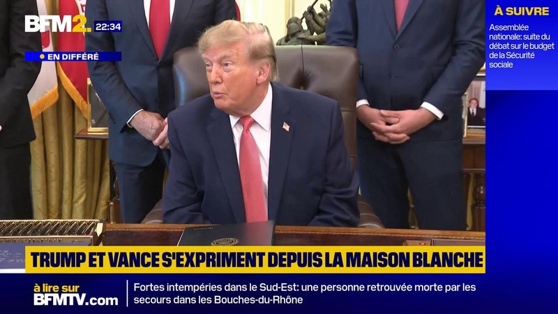 Interrogé sur un éventuel soutien à Marine Le Pen, Donald Trump répond qu'il ne "la connaît pas", mais qu'elle est "la voix conservatrice"