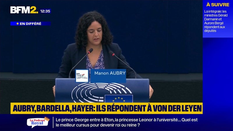 Canada-UE: "Qui vous a donné un mandat démocratique pour cela ?", lance Manon Aubry à Ursula von der Leyen