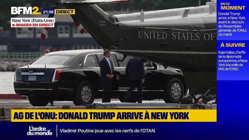 Donald Trump arrive à New York pour l'Assemblée générale de l'ONU