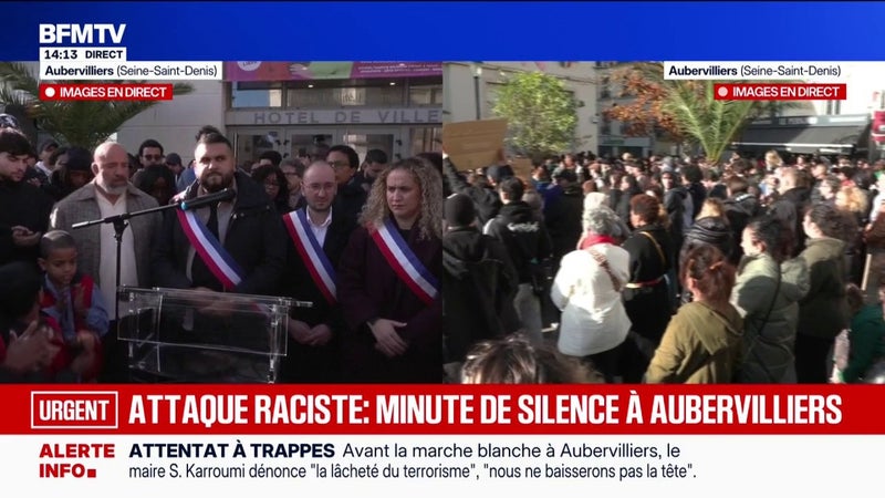 Attentat raciste à Trappes: une minute de silence observée en hommage à Pengo Bossio Wangi, tué lors de l'attaque