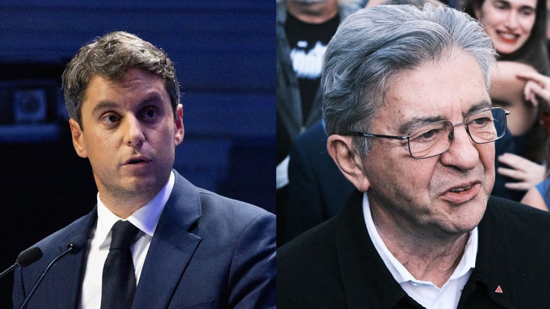 "Consternante duplicité", "stratégies électorales": passe d'armes entre Gabriel Attal et Jean-Luc Mélenchon sur la colère des lycéens