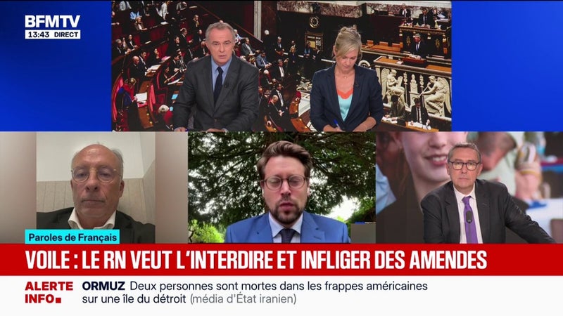 Interdiction du port du voile proposée par le RN: une "mesure islamophobe", juge Benjamin Lucas (Les Écologistes)