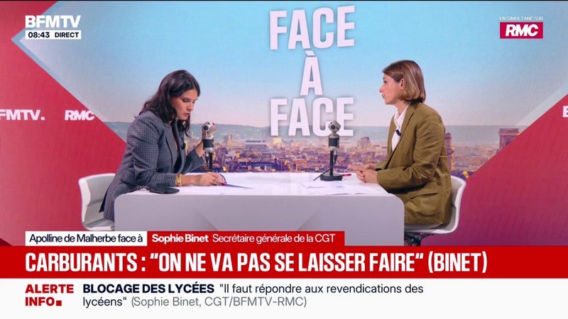 Le Medef accuse les syndicats de se politiser: "Je suis scandalisée par ses propos", fustige Sophie Binet, secrétaire générale de la CGT