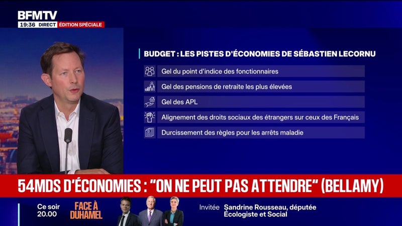 "La première des choses à faire, c'est de rétablir la réforme des retraites", estime François-Xavier Bellamy, vice-président des LR