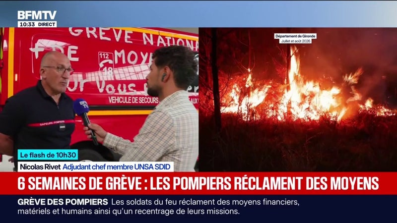 Grève des pompiers pendant six semaines: les soldats du feu réclament plus de moyens