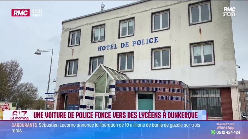 Une voiture de police fonce vers des lycéens à Dunkerque