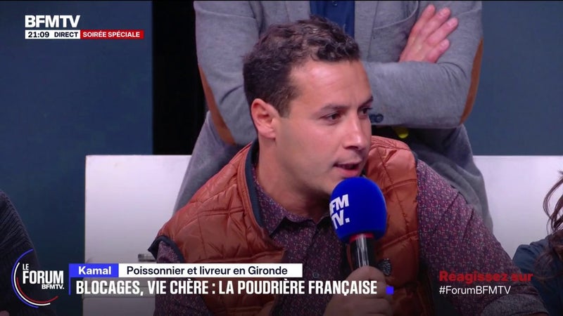FORUM BFMTV - Mobilisations sociales: "Je suis pour arrêter les manifestations", explique Kamal, poissonnier
