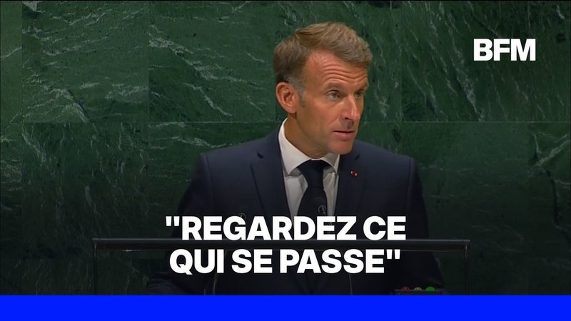 Gaza: Emmanuel Macron dénonce devant l'ONU "un spectacle qui nous fait honte à tous"