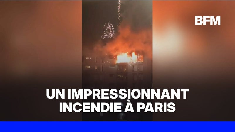 Trois blessés légers dans un impressionnant incendie d’un immeuble parisien
