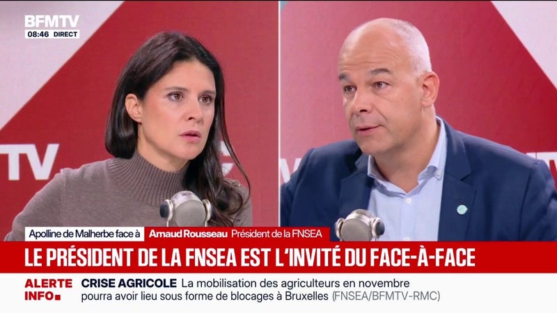"Nous avons besoin d'un budget avant la présidentielle", estime Arnaud Rousseau, président de la FNSEA