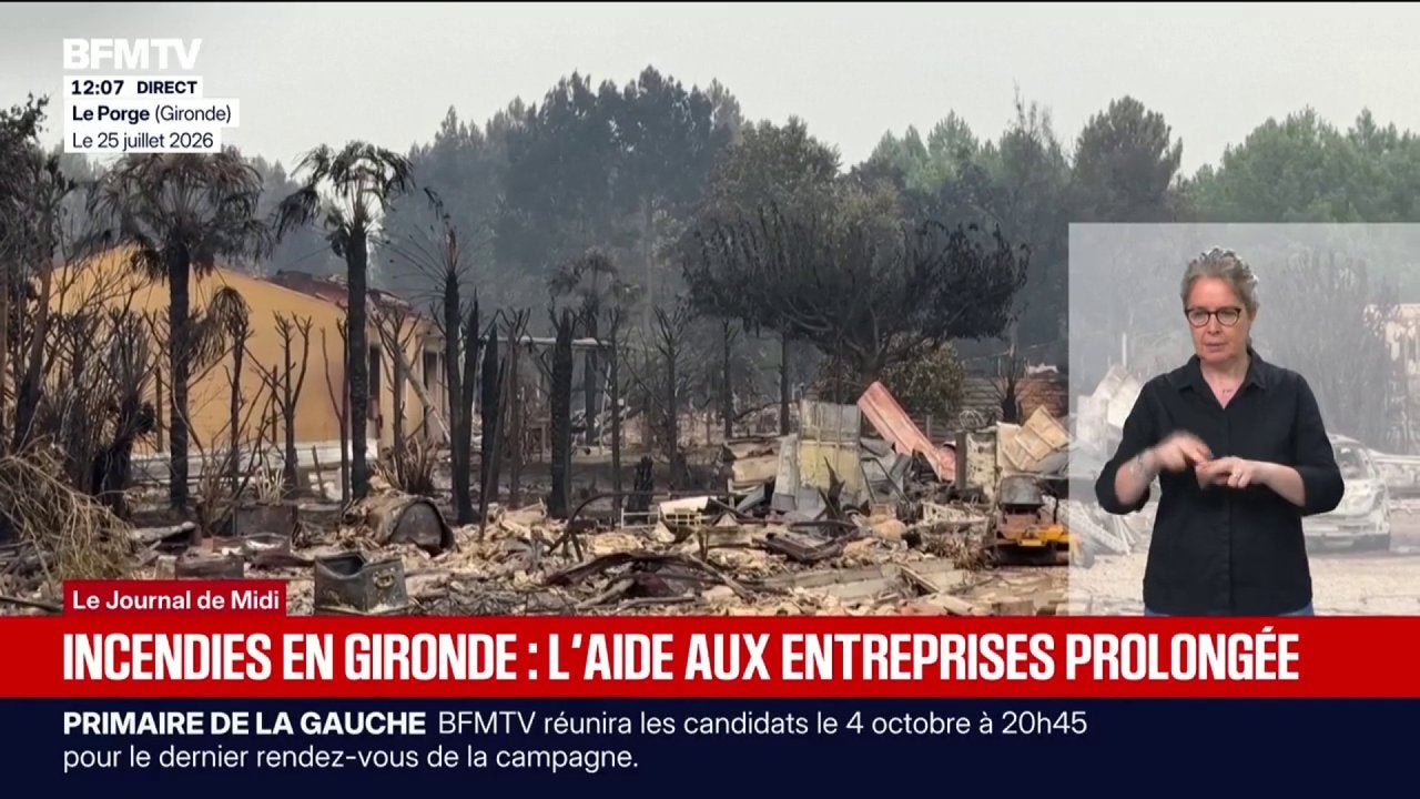 Incendies en Gironde: l'aide aux entreprises prolongée jusqu'au 4 octobre
