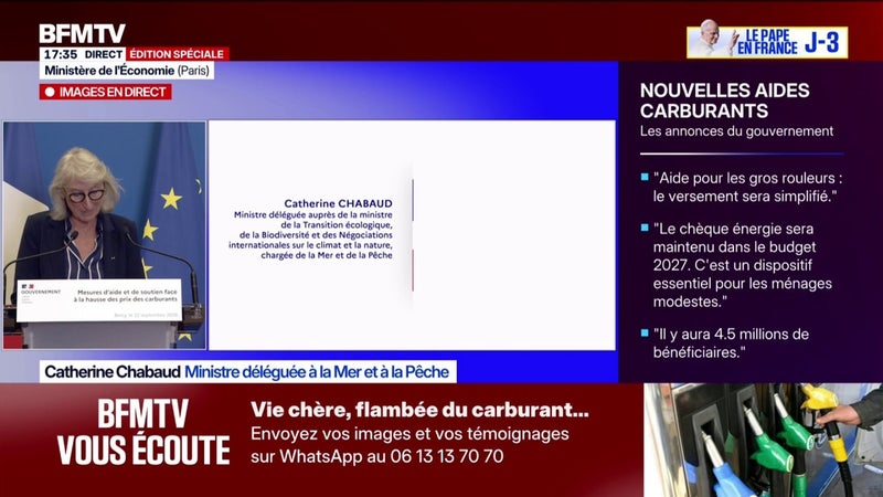 "Les aides carburants pour les pêcheurs vont être prolongées jusqu'à la fin de l'année", annonce Catherine Chabaud, ministre déléguée à la Mer et à la Pêche