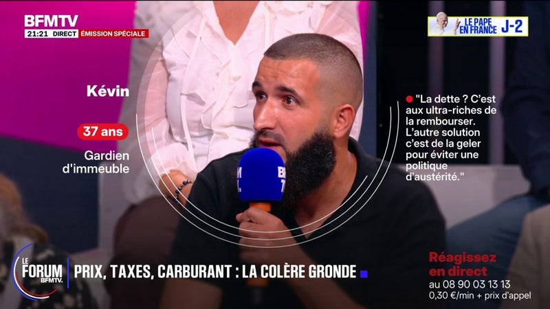 FORUM BFMTV - "Cela fait un an que je n'ai plus de véhicule, je n'ai pas les moyens d'en racheter un", témoigne Kevin, gardien d'immeuble