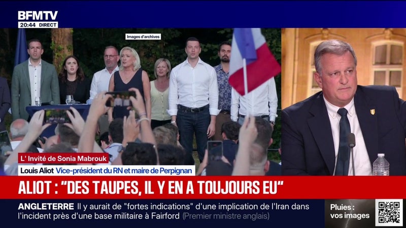 "Des taupes, il y en a toujours eu et il y en aura encore", affirme Louis Aliot, vice-président du RN