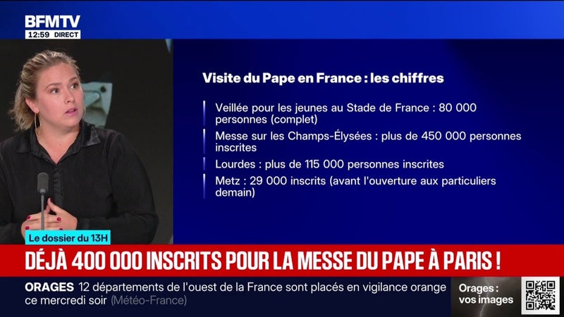 Visite du pape en France: plus de 450.000 personnes inscrites pour la messe sur les Champs-Élysées