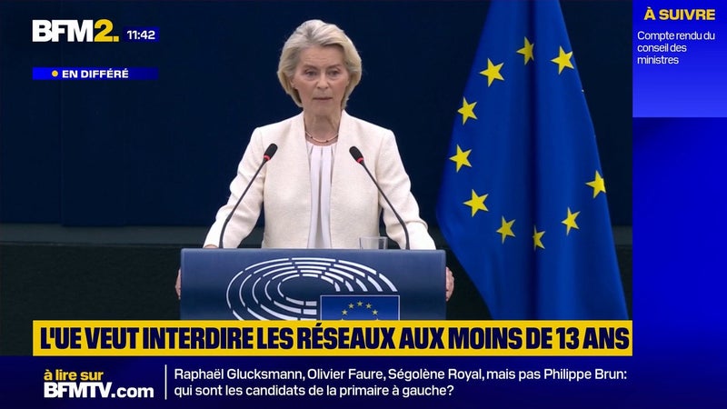Réseaux sociaux: l'UE veut proposer une interdiction aux moins de 13 ans et des "mini-comptes" pour les moins de 15 ans