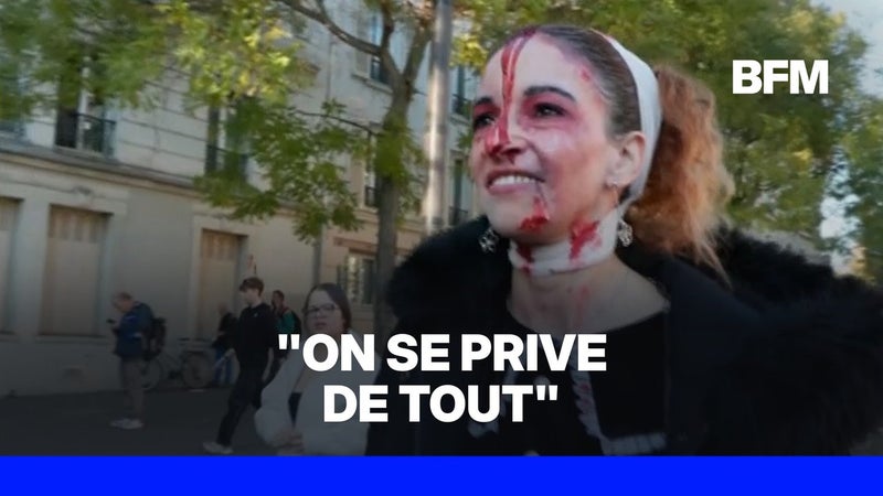 Manifestations du 31 octobre: "On se prive de tout, on ne fait rien", raconte cette manifestante