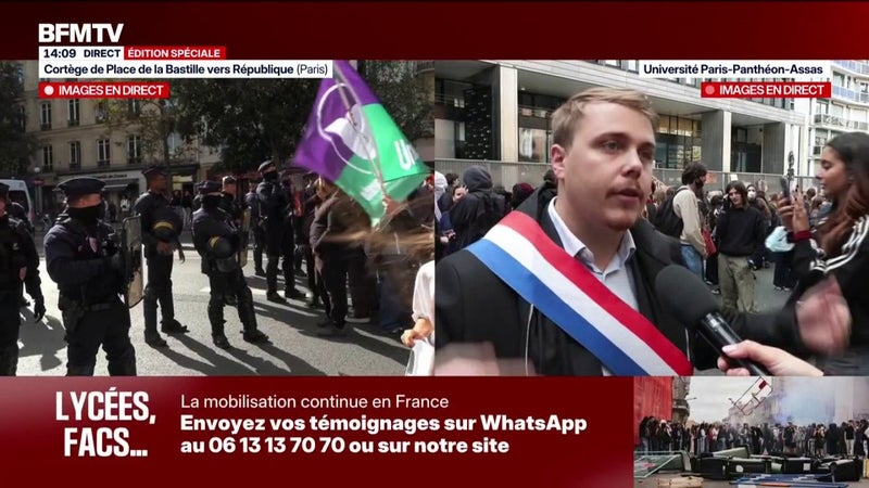 Mobilisation lycéenne: "Les jeunes, comme tout le pays, ils en ont ras-le-bol", estime Louis Boyard, député LFI
