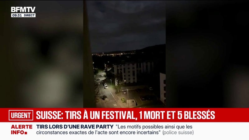 Suisse: le bruit assourdissant des tirs en marge d'une rave party qui a fait au moins un mort et cinq blessés