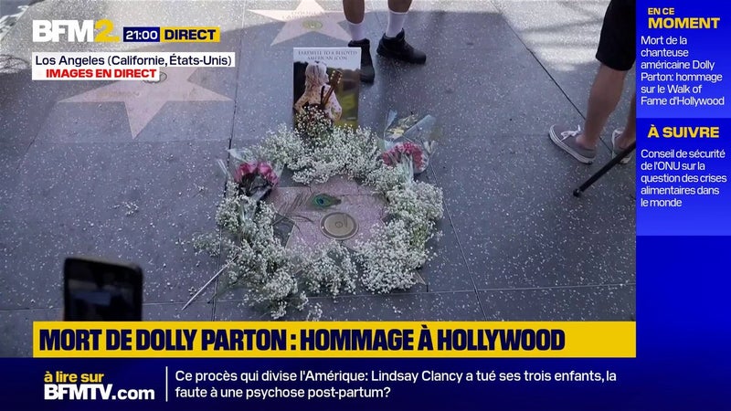 Mort de la chanteuse américaine Dolly Parton: hommage sur son étoile au Walk of Fame d'Hollywood