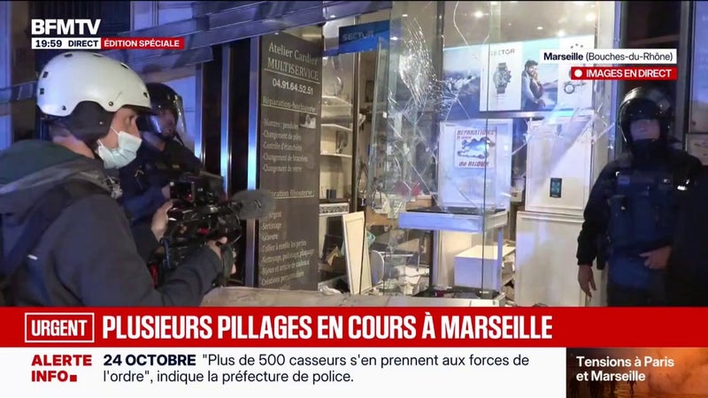 Mobilisation du 24 octobre: une bijouterie a été pillée à Marseille