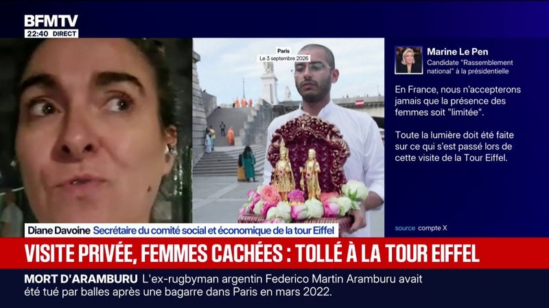 Salariés de la tour Eiffel en grève: "Le monument sera ouvert à 9h30 demain matin", assure Diane Davoine, secrétaire du comité social et économique de la tour Eiffel