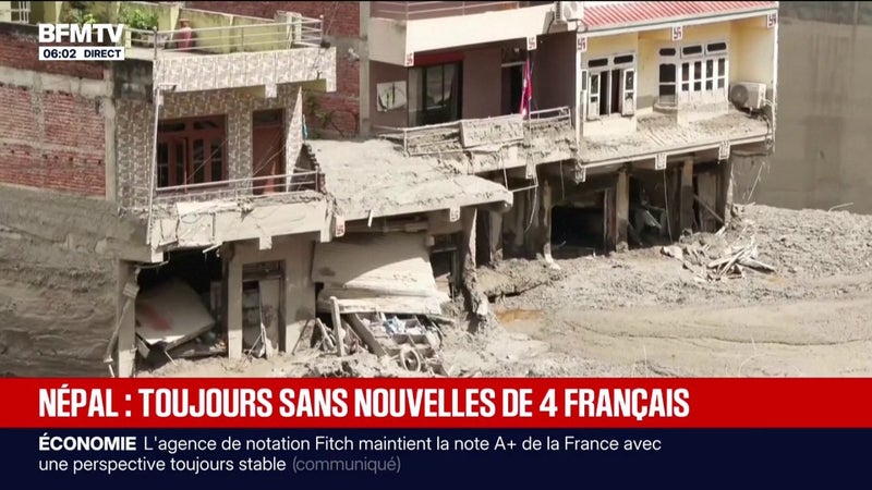 Après les crues au Népal, quatre Français, un homme et trois femmes, sont toujours portés disparus