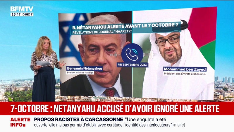 7-Octobre: Benjamin Netanyahu pointé du doigt par l'opposition israélienne qui l'accuse d'avoir été informé de la préparation d'une attaque