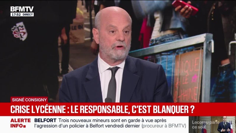 SIGNÉ CONSIGNY - Crise lycéenne : le responsable c'est Blanquer ? - 07/10