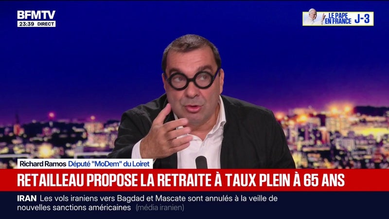 Retraites: "Je pense qu'il ne faut pas d'âge pivot, c'est le nombre de cotisations qui compte", assure Richard Ramos, député "MoDem"