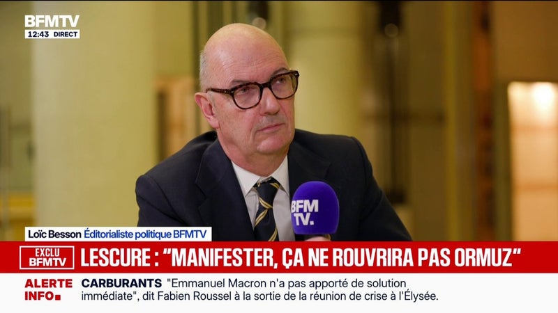 Roland Lescure, ministre de l'Économie: "J'ai entendu Marine Le Pen demander une baisse généralisée des impôts sur l'essence, ce n'est pas très responsable"