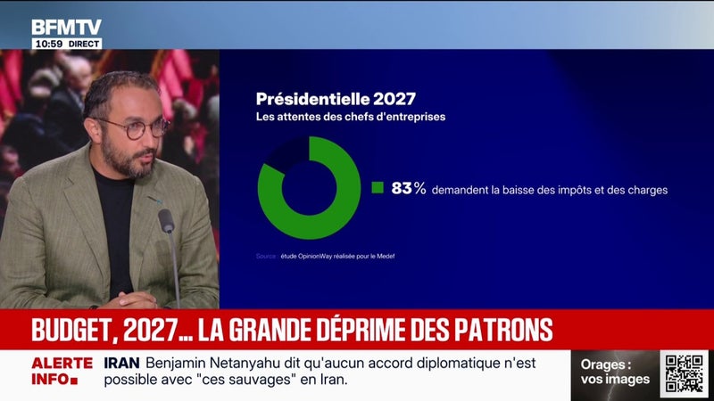Inquiétude des chefs d'entreprise: "Une partie de la classe politique crée un climat délétère d'angoisse", juge Stéphane Manigold, restaurateur